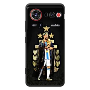 Чехлы для ZTE nubia Z80 Ultra (Leo чемпион) (AlphaPrint) (Месси Король)