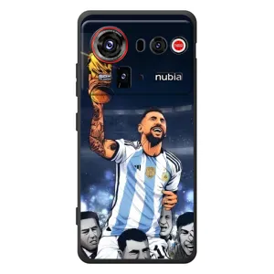 Чехлы для ZTE nubia Z80 Ultra (Leo чемпион) (AlphaPrint) (Месси с кубком)