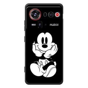 Эксклюзивный чехол для ZTE nubia Z80 Ultra (AlphaPrint - Мультяшные) (Микки на черном)