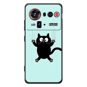 Чехол с принтом для ZTE nubia Z80 Ultra (AlphaPrint) Модные коты (Падающий кот)