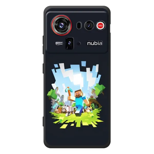 Чохол з принтом «персонажі Minecraft» для ZTE nubia Z80 Ultra