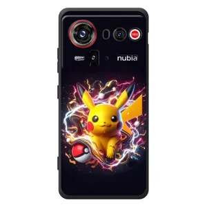 Чехол с Пикачу на ZTE nubia Z80 Ultra (Пикачу с мячом)
