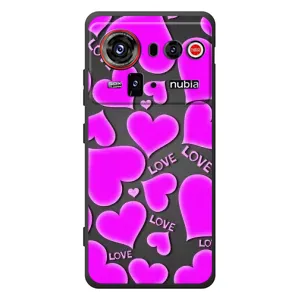 Чехлы для любимой на ЗТЕ нубия З80 Ультра (VPrint) (Pink hearts)