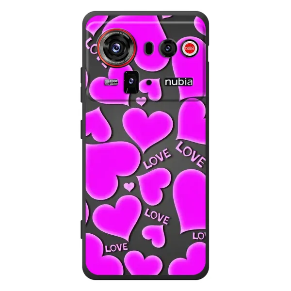 Чехол с принтом «Pink hearts» для ZTE nubia Z80 Ultra Чехол с принтом «Pink hearts» для ZTE nubia Z80 Ultra