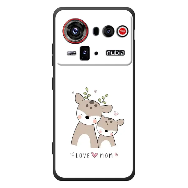 Чохол з принтом «Оленята мама і малюк» для ZTE nubia Z80 Ultra