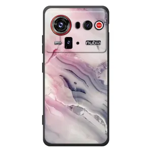 Мраморный чехол на ZTE nubia Z80 Ultra (VPrint) (Пурпурный Мрамор)