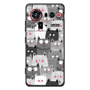 Чехлы с Котиками для ZTE nubia Z80 Ultra (VPrint) (Рисованные котики)