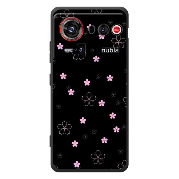 Чохол з принтом «Рожеві квіти на чорному» для ZTE nubia Z80 Ultra Чохол з принтом «Рожеві квіти на чорному» для ZTE nubia Z80 Ultra