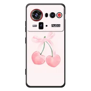 Чехол с розовым рисунком для ZTE nubia Z80 Ultra (Розовые вишни)