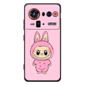 Чехол с Лабубу на ZTE nubia Z80 Ultra (Розовый Лабубу)