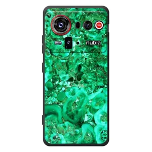 Мраморный чехол на ZTE nubia Z80 Ultra (VPrint) (Салатный Мрамор)