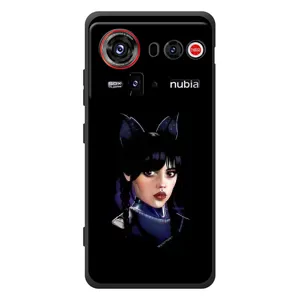 Чехлы Венсдей на ZTE nubia Z80 Ultra Уэнсдей (AlphaPrint) (серьезная Уэнздей)