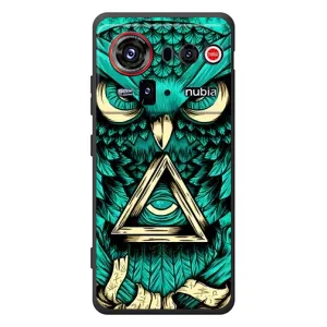 Чехол с птицами на ZTE nubia Z80 Ultra (VPrint) (Сова с глазом)