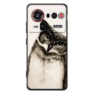 Чехол с птицами на ZTE nubia Z80 Ultra (VPrint) (Сова)