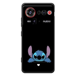 Чехол с принтом Стич на ZTE nubia Z80 Ultra (Стич на черном)