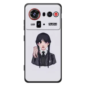 Чехлы Венсдей на ZTE nubia Z80 Ultra Уэнсдей (AlphaPrint) (Уэнздей и Вещь)