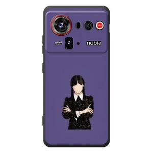 Чехлы Венсдей на ZTE nubia Z80 Ultra Уэнсдей (AlphaPrint) (Уэнздей в черном)