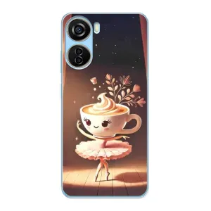 Чехол с мемом Тралалело тралала на ZTE V40 Design (Балерина капучина)
