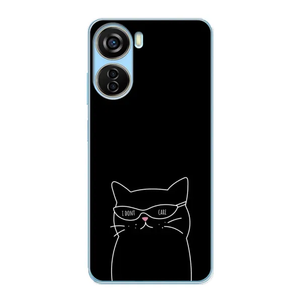 Чехол с принтом «Равнодушный кот» для ZTE V40 Design