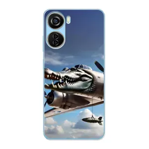 Чехол с мемом Тралалело тралала на ZTE V40 Design (Бомбардиро крокодило)