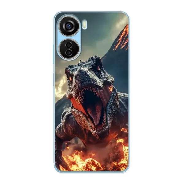 Чехол с принтом «Огненный динозавр» для ZTE V40 Design Чехол с принтом «Огненный динозавр» для ZTE V40 Design
