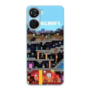 Чохол Майнкрафт на ZTE V40 Design (AlphaPrint) Minecraft (фон Minecraft)