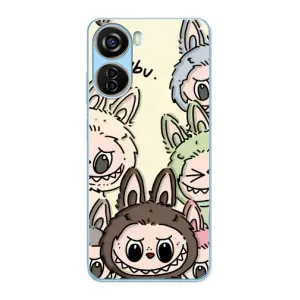 Чехол с Лабубу на ZTE V40 Design (Золотая обезьяна Bored Ape)