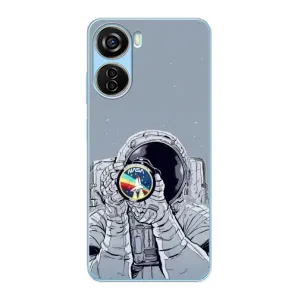 Чехол NASA для ZTE V40 Design (AlphaPrint) (Космонавт фото)