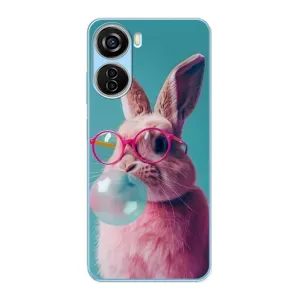 Чохол з принтом стильні тварини для ZTE V40 Design (Кролик в окулярах)