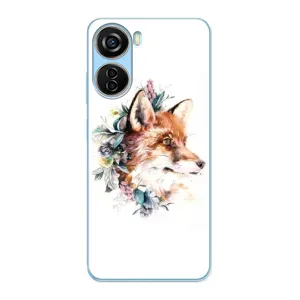 Чехлы с картинкой Лисички для ZTE V40 Design (VPrint) (Лисичка в цветочках)