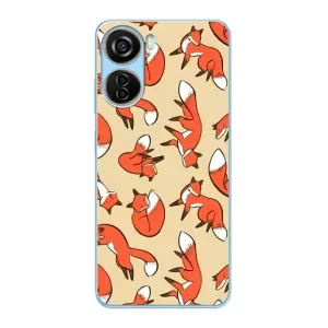 Чехлы с картинкой Лисички для ZTE V40 Design (VPrint) (Лисички)