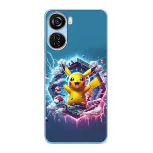 Чехол с Пикачу на ZTE V40 Design (Лого Пикачу)