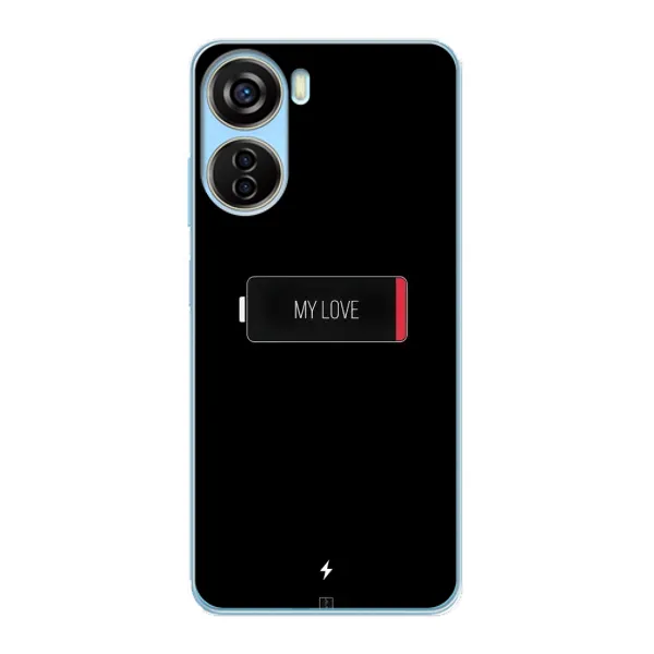 Чехол с принтом «Love battery» для ZTE V40 Design