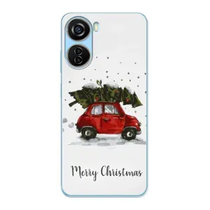 Різдвяні, Святкові Чохли для ZTE V40 Design (Авто з ялинкою)