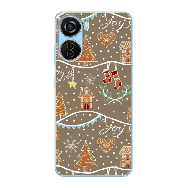 Чехол с принтом «Новогодние пряники» для ZTE V40 Design