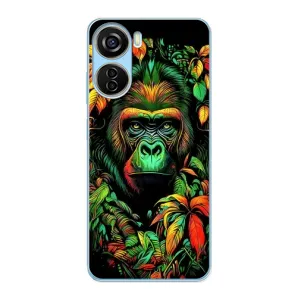 Чохол з Мавпами ZTE V40 Design - (AlphaPrint) (Мавпа в квітах)