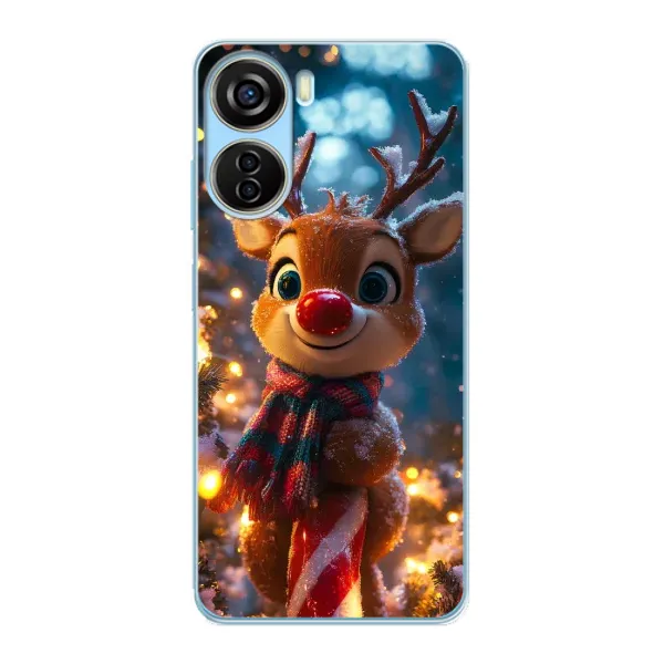 Чехол с принтом «Олень с шарфом» для ZTE V40 Design Чехол с принтом «Олень с шарфом» для ZTE V40 Design