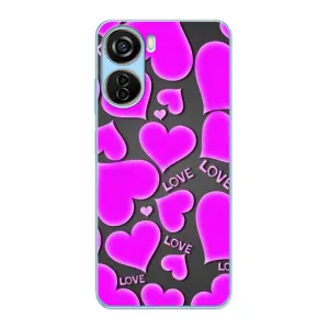 Чехлы для любимой на ЗТЕ В40 Десигн (VPrint) (Pink hearts)