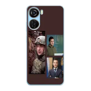 Чехол для ZTE V40 Design (AlphaPrint - с принтом Зеленского) (Президент)