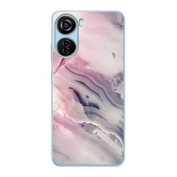 Чехол с принтом «Пурпурный Мрамор» для ZTE V40 Design