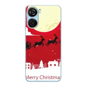 Різдвяні Чохли для ZTE V40 Design (VPrint) (Санта з оленями)