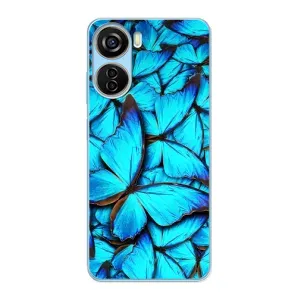 Чохол з принтом для ZTE V40 Design - (Прикольні) (AlphaPrint) (Сині метелики)