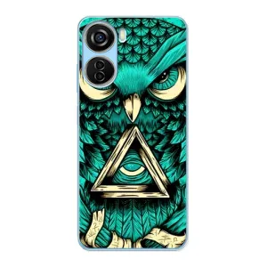 Чехол с птицами на ZTE V40 Design (VPrint) (Сова с глазом)