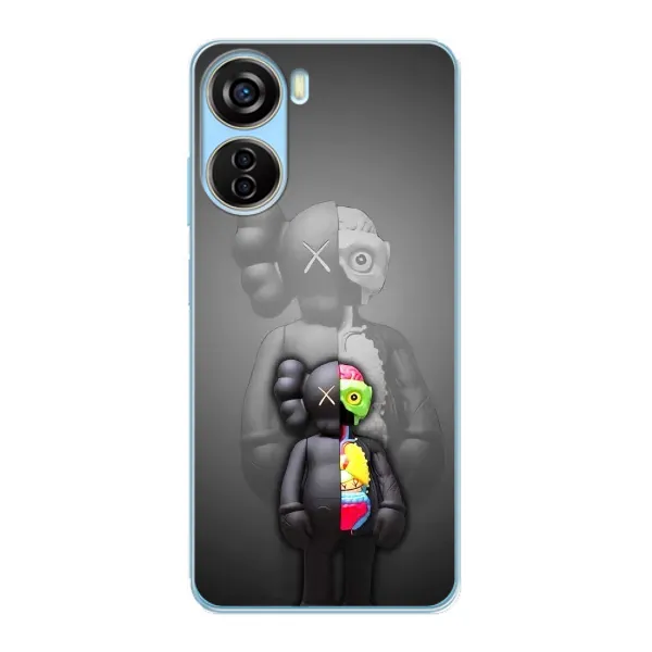 Чехол с принтом «Тело Bearbrick» для ZTE V40 Design