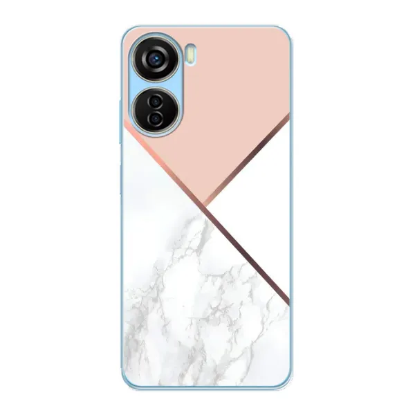 Чехол с принтом «Тройной мрамор» для ZTE V40 Design