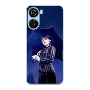 Чохли Венсдей на ZTE V40 Design Уенсдей (AlphaPrint) (Венздей з парасолькою)