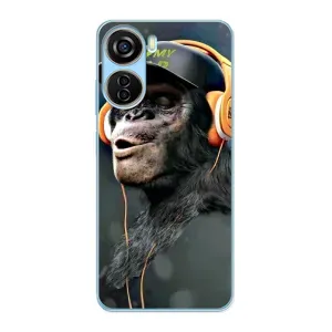 Чохол з Мавпами ZTE V40 Design - (AlphaPrint) (В навушниках)