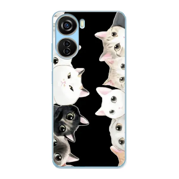 Чехол с принтом «Взгляд котов» для ZTE V40 Design Чехол с принтом «Взгляд котов» для ZTE V40 Design