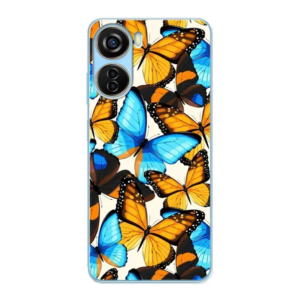 Чохол з принтом «Яскраві метелики» для ZTE V40 Design