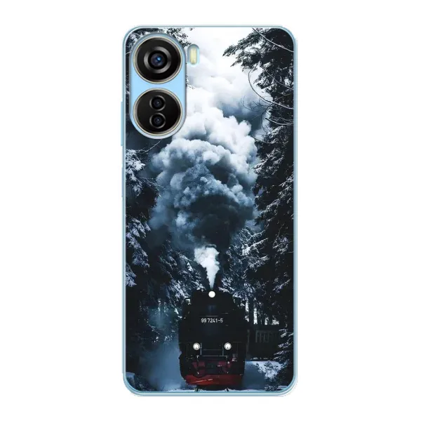 Чехол с принтом «Зимний поезд» для ZTE V40 Design